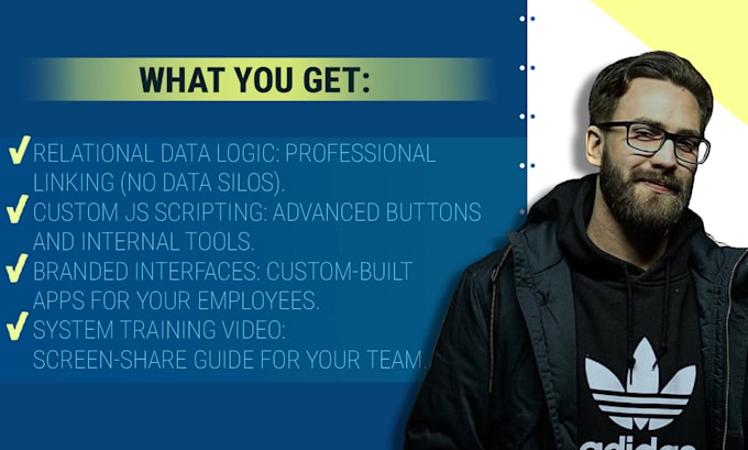 build custom airtable database, CRM, and automated interfaces