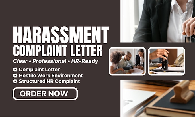 write a clear workplace harassment or discrimination complaint letter fast