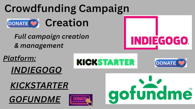 create a professional campaign for kickstarter gofundme