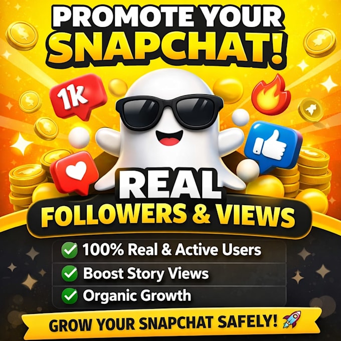 promote your snapchat account to get real views and followers