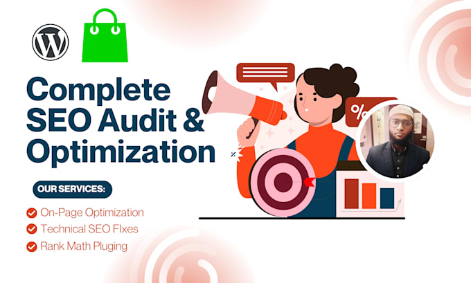 complete on page and technical SEO wordpress shopify wix squarespace