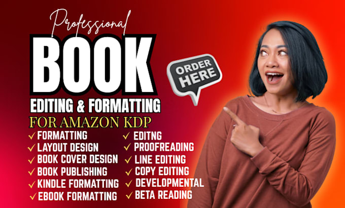 do amazon KDP book editing kindle paperback book formatting KDP book publishing