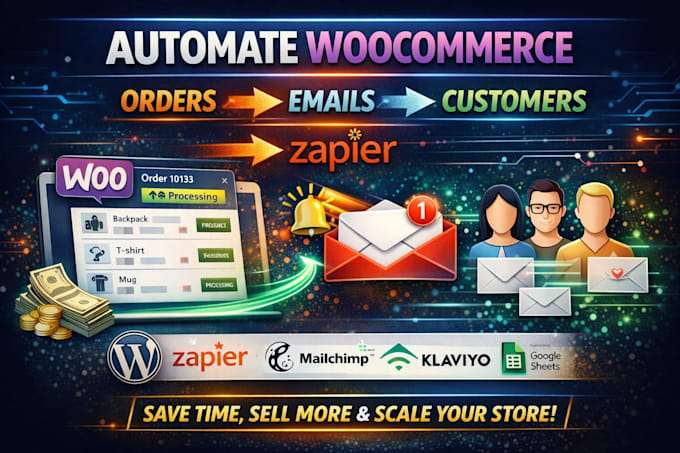 automate woocommerce orders, emails and customer workflows