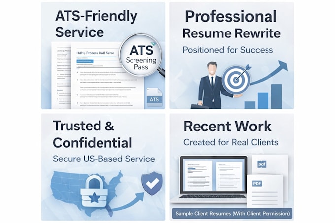 Write a professional ats optimized resume to help you get interviews by ...