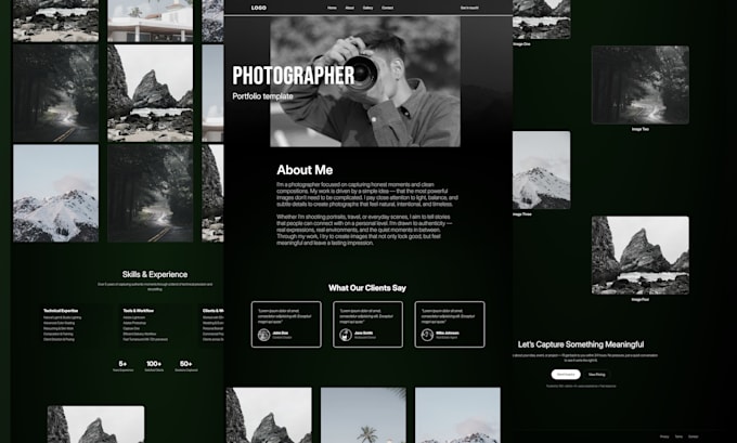 develop a react portfolio website for you