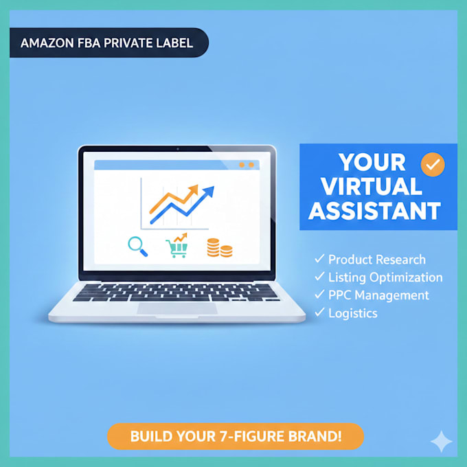 setup amazon fba private label business and be your virtual assistant
