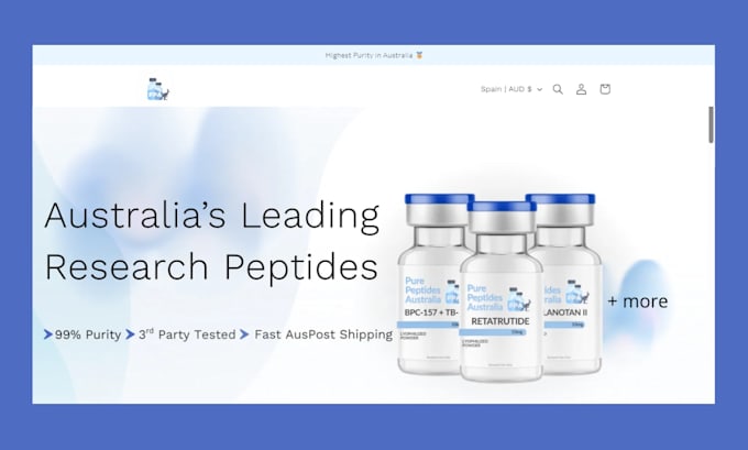 design peptide website peptide store nutraceutical store supplement store