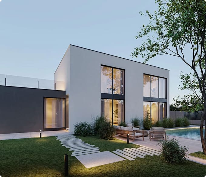 create photorealistic exterior architectural renders