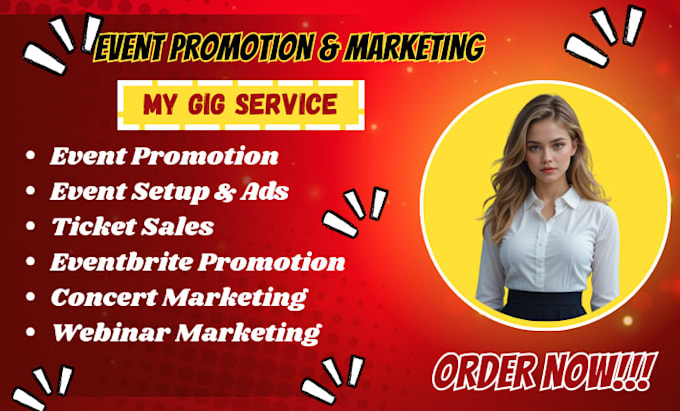 do professional eventbrite event setup, promotion, ticket sales