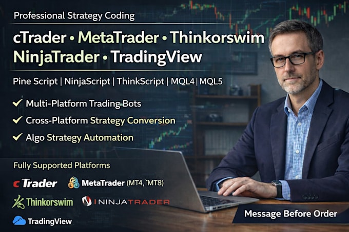 code ctrader, metatrader, thinkorswim, ninjatrader, tradingview strategy