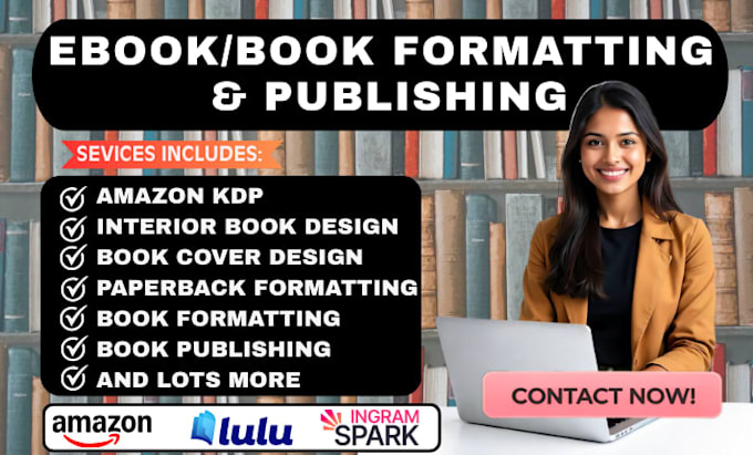 deliver clean book formatting and book publishing on amazon KDP