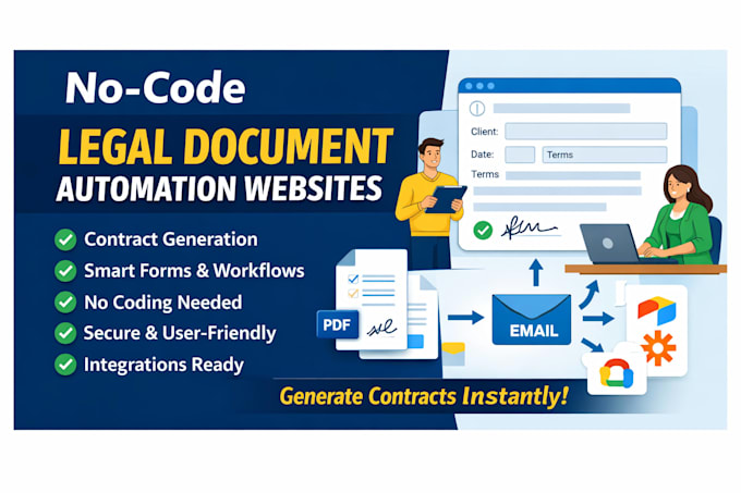 bno code automation website creation for legal documents and business contracts