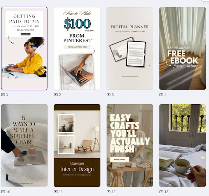 create custom, easy to use pinterest pin templates in canva