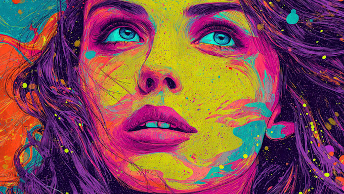 create psychedelic trippy pop art poster cover