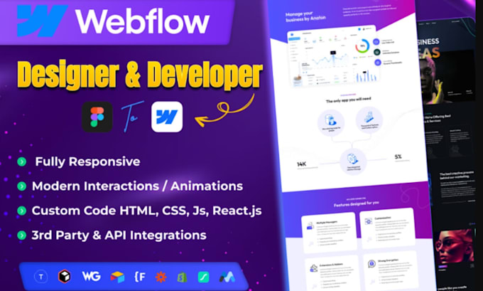clone webflow website, design webflow landing page, figma to webflow