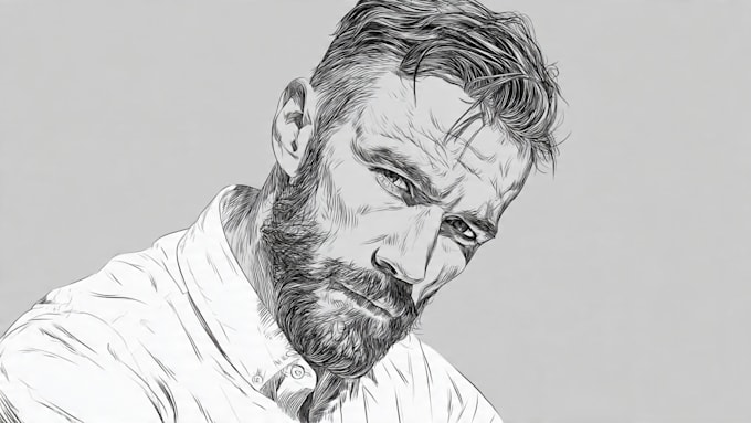 draw detailed line art illustrations