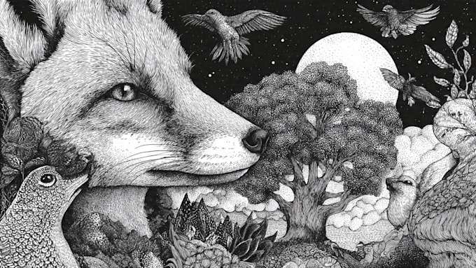 draw a pen and ink illustration