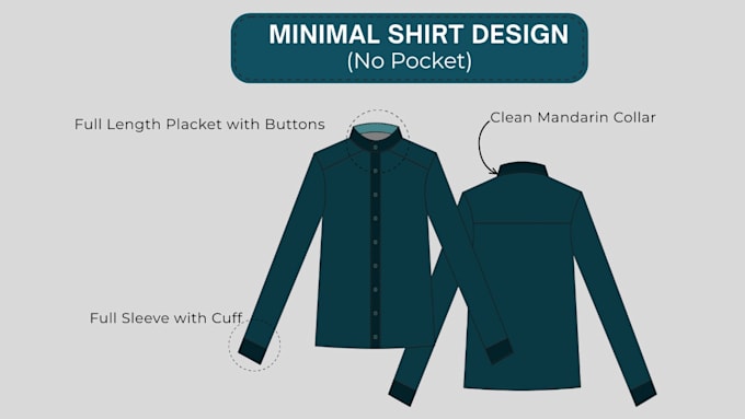 create professional apparel flat sketches for shirts