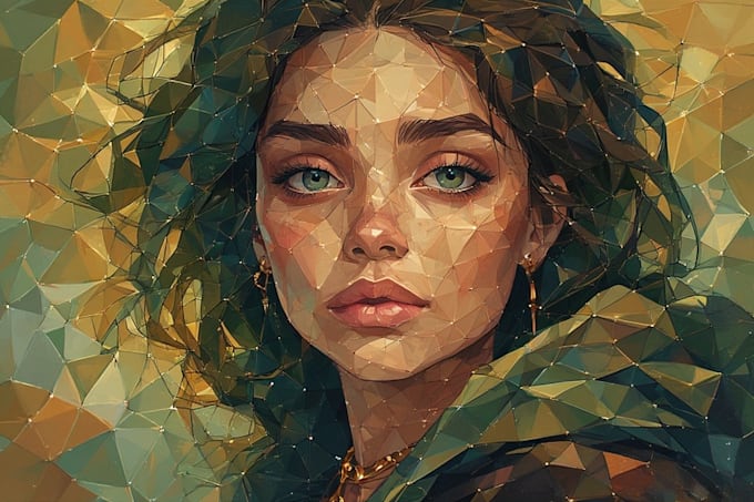 make your any fabulous geometric low poly illustration