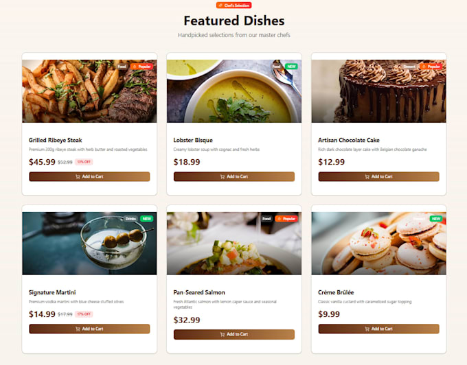 build a restaurant website with admin dashboard