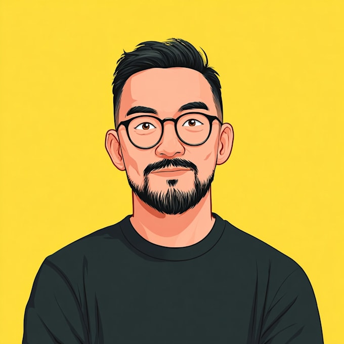 paint amazing vector cartoon portrait
