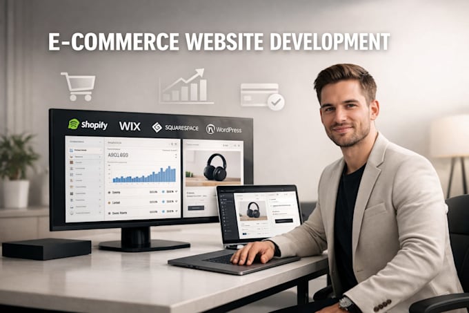 build shopify wix squarespace wordpress store edit 7 figure brands website