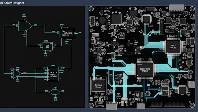 design iot embedded pcb schematic and layout in altium, kicad, easyeda, orcad