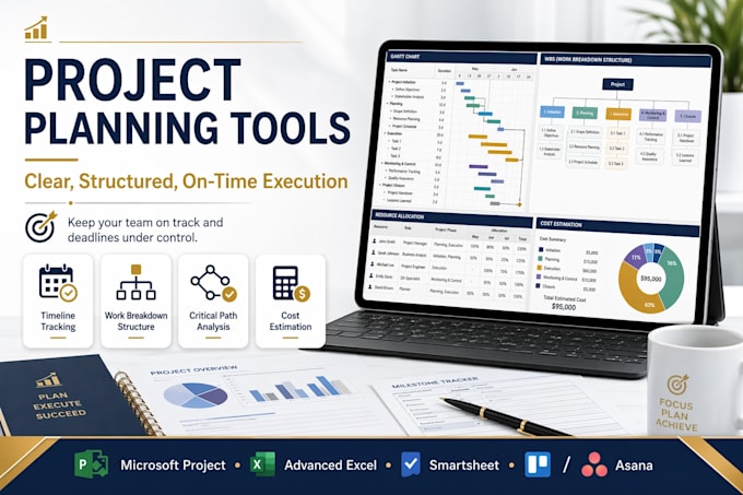 professional project management gantt charts, wbs, and schedules