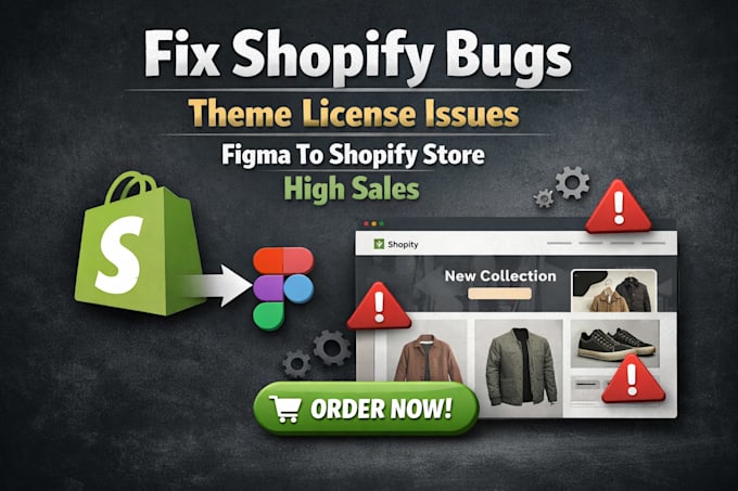 fix shopify bugs theme license issues convert figma to shopify store high sales