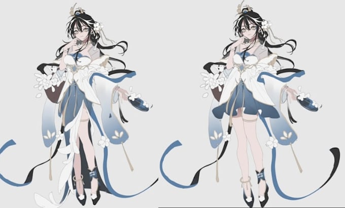 modify vrchat avatar outfit, upgrade avatar toggles, vtuber physbone,vroid vrm