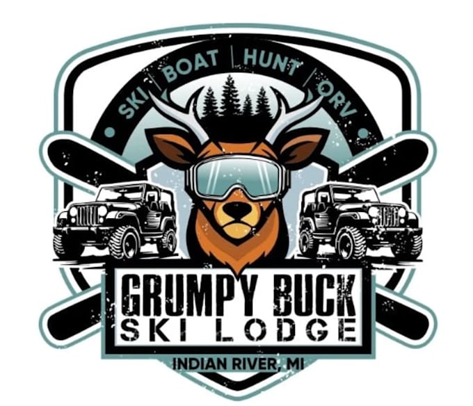 do evident modern grumpy bear logo design