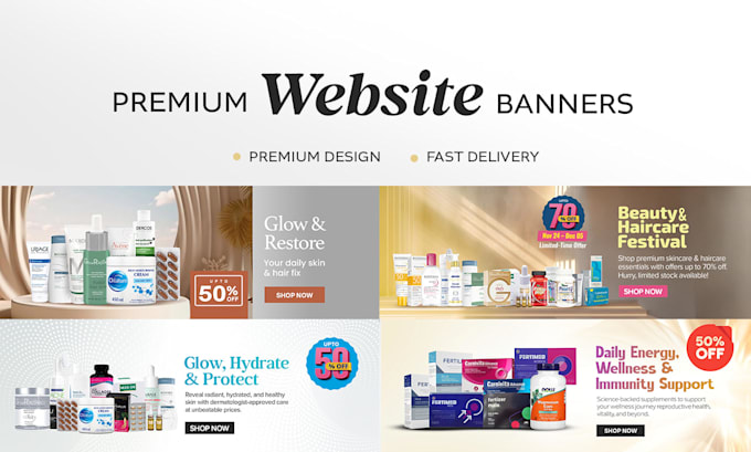 custom premium website banner designs, urgently