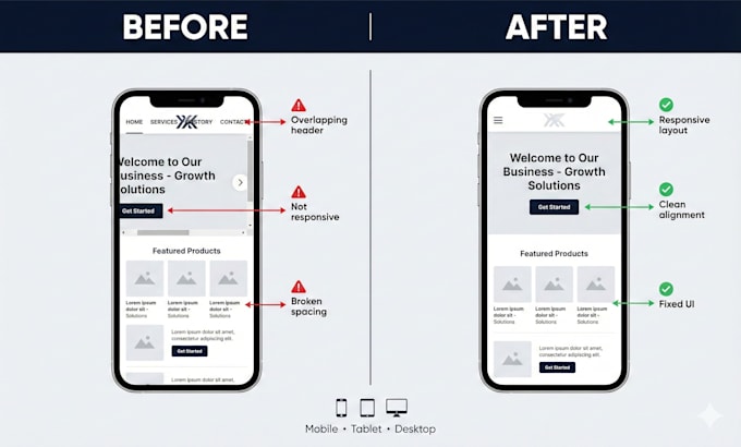 Fix html css responsive design issues and layout bugs by Lahiru_chamath ...