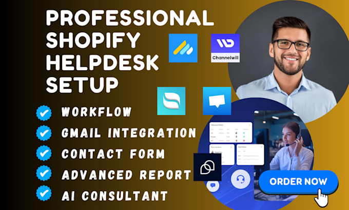 Setup shopify helpdesk re amaze tidio commslayer crisp wildesk myalice ...