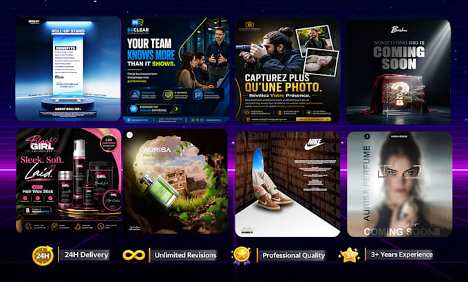 design high converting static ads for meta and facebook