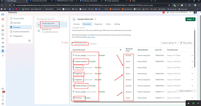 setup facebook conversion API and pixel via google tag manager