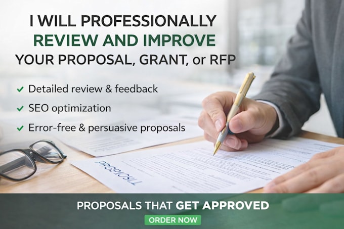 professionally review and improve your proposal, grant proposal, or rfp