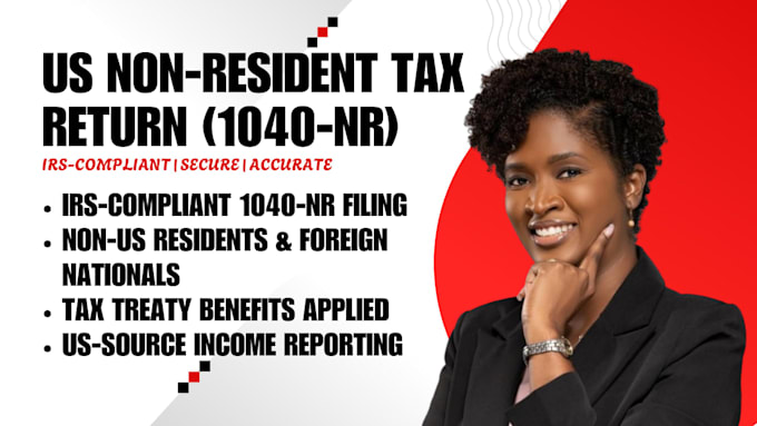 prepare your US non resident tax return form 1040nr