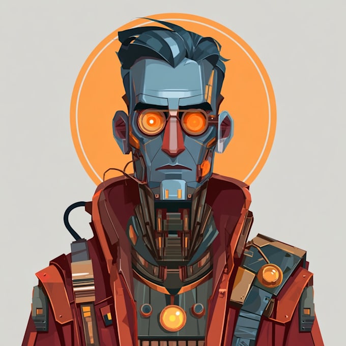 a sci fi character illustration or sci fi character