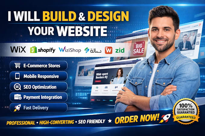 create wix shopify wizishop sitew sitebuilder weebly salla zid website developer
