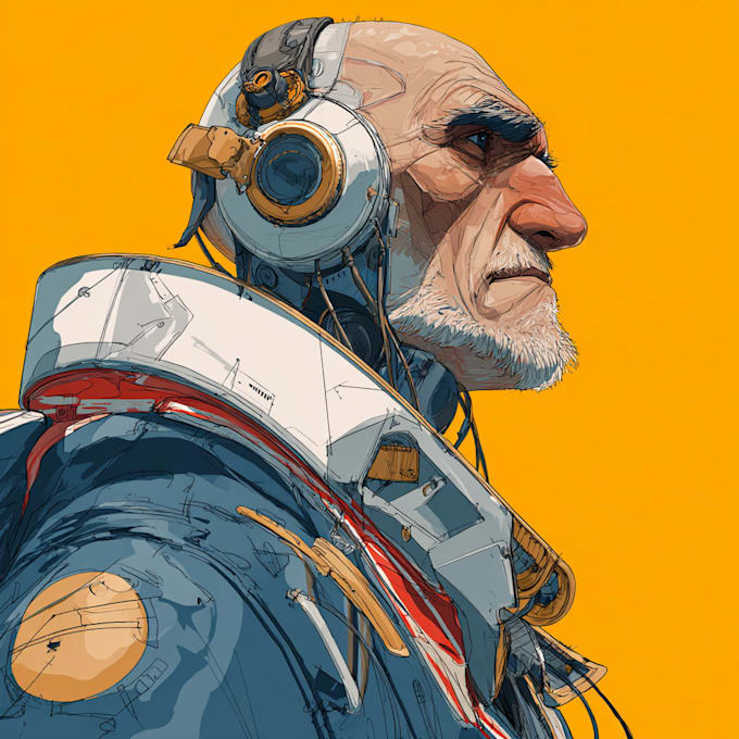sci fi character illustration or sci fi character
