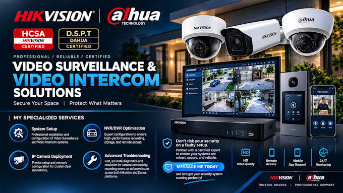 setup dvr, nvr and cameras for hikvision and dahua remotely