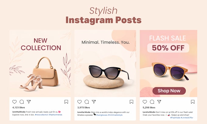 design modern instagram posts for your brand