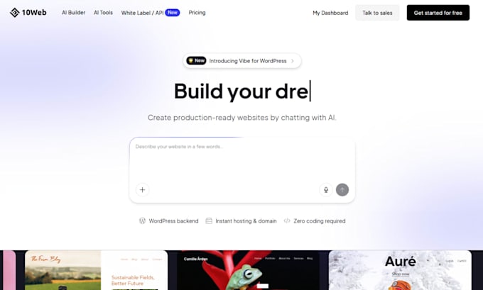 customize your 10web ai website, integrate mailchimp sign up form with booking