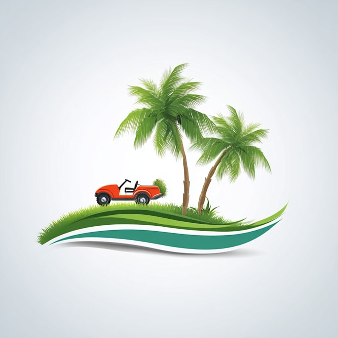 design lawn care and landscaping logo