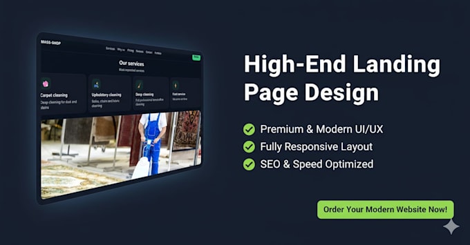 modern landing page html css