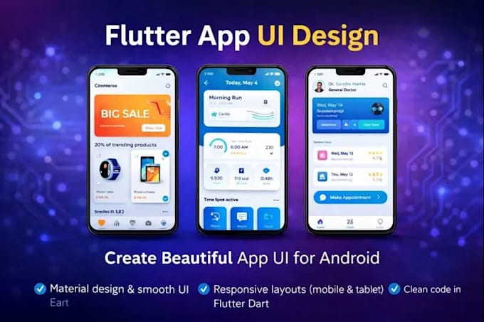 do android app developer for mobile app development using flutter, react native