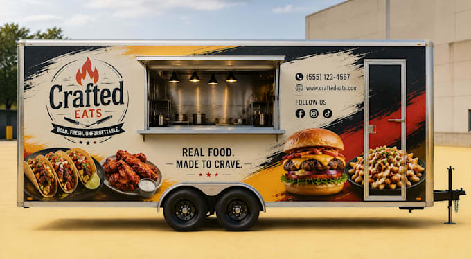 create box trailer wrap, truck wrap, car wrap, vehicle wrap, van wrap design