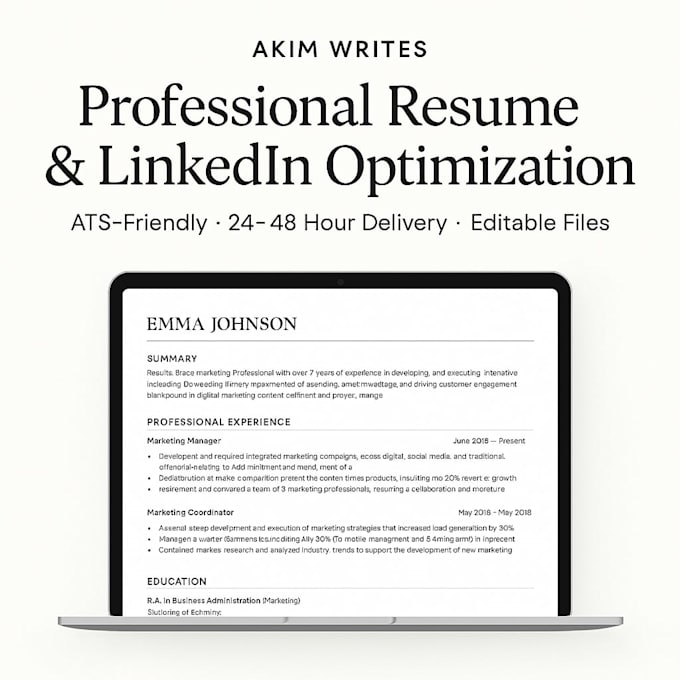 rewrite your resume and optimize your linkedin profile