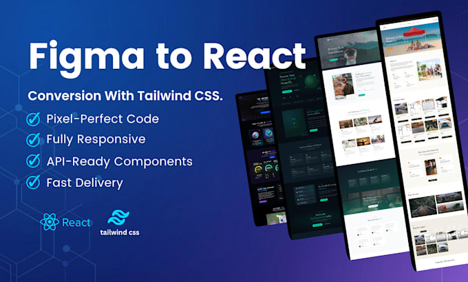 convert figma to react website